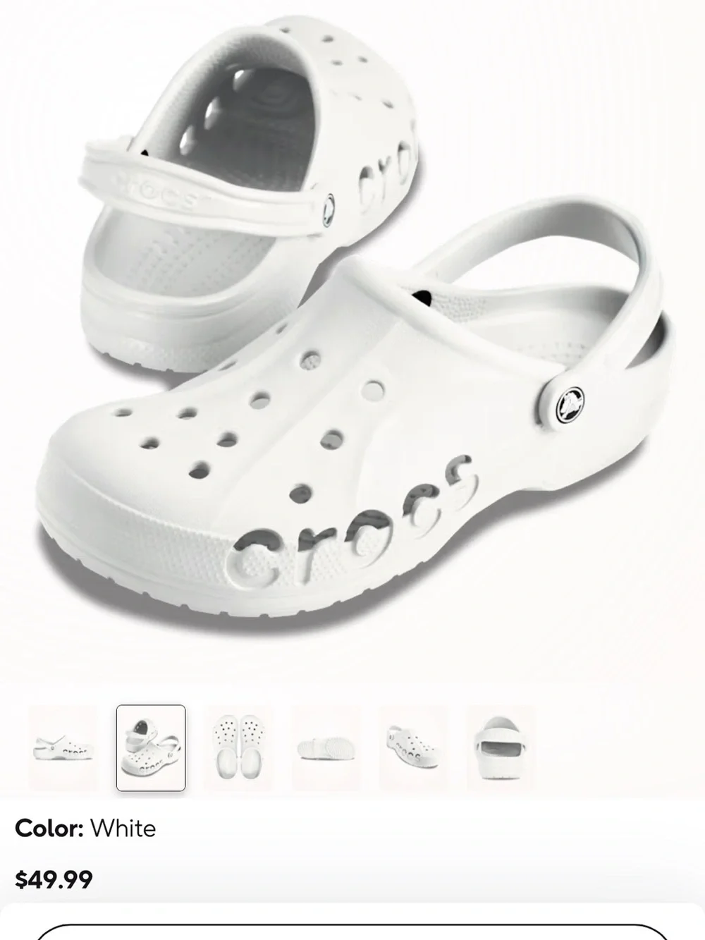CROCS Kids' Classic Clog in White